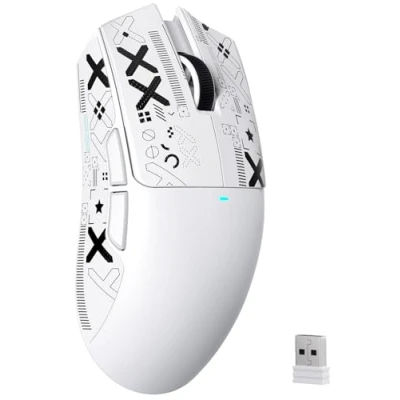 Afbeelding van ATTACK SHARK X11SE Draadloze Gamingmuis, 63 g Superlicht Met PixArt PAW3311 Sensor, 22.000 DPI, Tri Mode BT/2.4Ghz/Bedraad, 1000Hz, 300mAh Batterij, Dubbele Driver, voor PC/Xbox/PS/Mac (Wit)