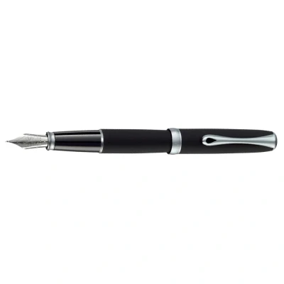 Afbeelding van Diplomat Excellence A2 Lapis Black Matt Chrome FP F