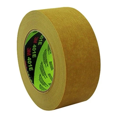 Afbeelding van 3M 401E crêpetape, 18 mm x 50 m, industriële en lakafdekkingen, beige, verpakking van 48 stuks