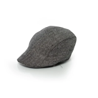 Afbeelding van Partychimp Twenties Cap Deluxe Pet Peaky Blinders 20&#039;s voor bij Carnavalskleding Heren Verkleedkleren Volwassenen Carnaval Accessoires Polyester Grijs One size