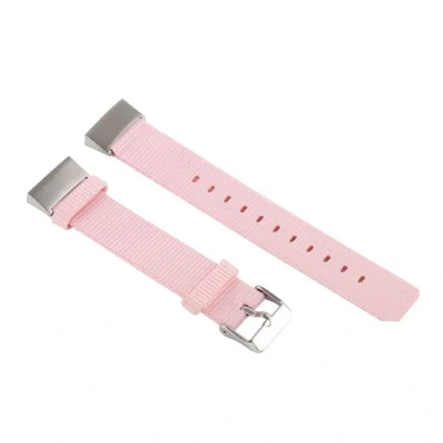 Afbeelding van Fitbit Charge 3 &amp; 4 Nylon bandje Roze Horlogebandje
