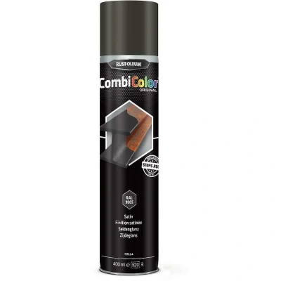 Afbeelding van Rust oleum combicolor original zijdeglans 400 ml, zwart, 9005, spuitbus