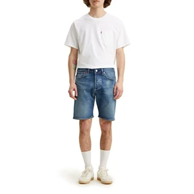 Afbeelding van Levi&#039;s 501 ORIGINAL Jeansshort, Heren, Maat: 28, Dark indigo worn in