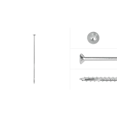 Afbeelding van Spaanplaatschroeven Verzinkt 6 x 200 mm Torx 25 met snijpunt Doos 100 Stuks
