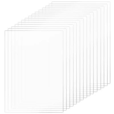 Afbeelding van 15 stuks helder acrylglas kunststof x 20 cm, 1 mm dikke heldere acrylplaten, transparant blad voor fotolijsten, project tentoonstelling, schilderen, tafel display