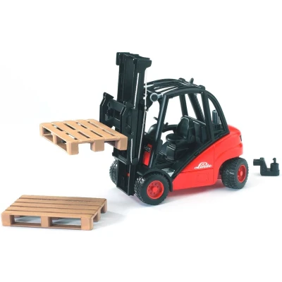 Afbeelding van Bruder Heftruck Linde HD30 met sleepkoppeling en 2 pallets