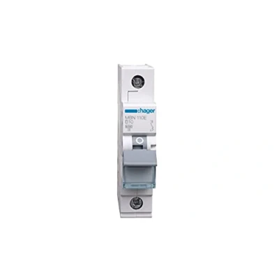 Afbeelding van Hager installatieautomaat 1p 6ka b karakteristiek 10a 1 module mbn110e