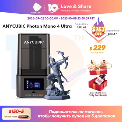 Afbeelding van Российский ANYCUBIC UV Смола LCD 3D принтер Photon Mono 2, X 6Ks,M3 Max,12K M5s ,14K Pro, DLP Printer D2