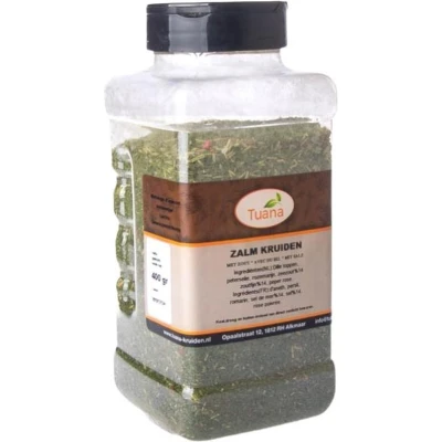 Afbeelding van Tuana Kruiden Zalm Strooibus 250 Gram Zonder Zout GP0295