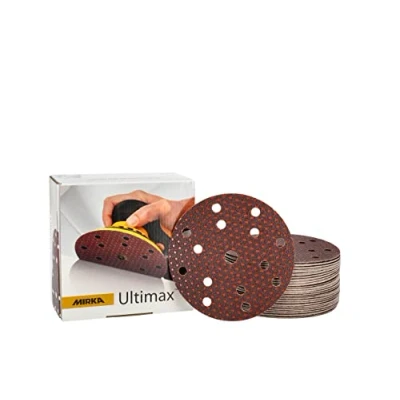 Afbeelding van Mirka Ultimax Schuurpapier Ø 150mm klittenband 15 gaats / korrel P60 50 st Voor excenter en schuurmachines Schuren van zacht hard hout, minerale grondstoffen, harde oude lak