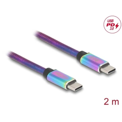 Afbeelding van Delock USB 2.0 Kabel Type C™ Stecker zu mit Metallmantel