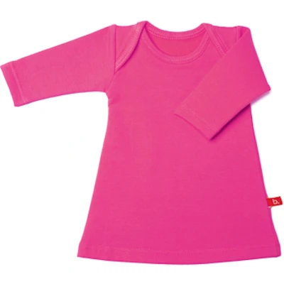 Afbeelding van Jurkje lange mouw bio sweatstof fuchsia 50 56