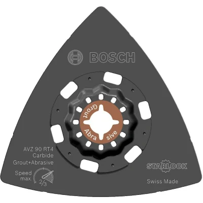 Afbeelding van Bosch Accessories 2609256 F02 Slijpschijf Avz 90 Rt4 Korrel 40 Toebehoren Starlock, Zwart