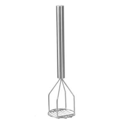 Afbeelding van HENDI Pureestamper, extra sterk, lang handvat, vaatwasmachinebestendig,aardappelstamper, groentestamper, ø118x(H)455mm, roestvast staal