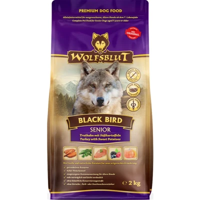 Afbeelding van Wolfsblut Senior Black Bird Hondenvoer 2 kg