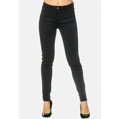 Afbeelding van Elara Dames Stretchbroek Skinny Jeans Elastisch Chunkyrayan G09 Black 52 (6XL)