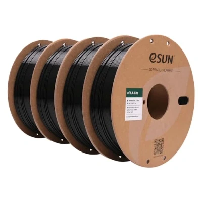 Afbeelding van eSUN PLA filament 1,75 mm, aangepast voor 3D printer, maatnauwkeurigheid +/ 0,03 1 kg (2,2 lb) spoel printing printers (Zwart, 4KG)
