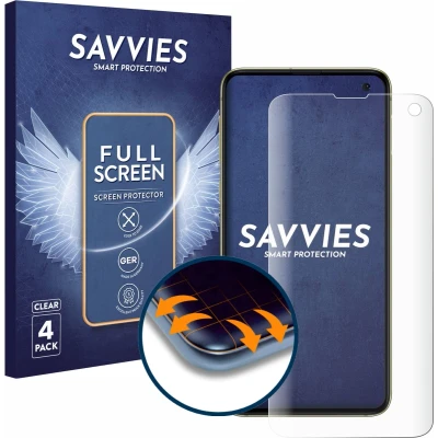Afbeelding van Savvies Screenprotector voor Samsung Galaxy S10e Folie Beschermfolie transparant volledig dekking (4 Stuks)