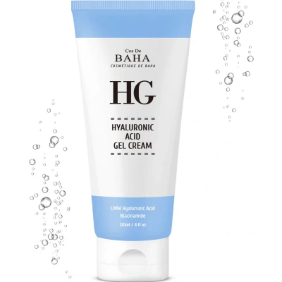 Afbeelding van Cos de BAHA All Day Cream Hydrating Anti Age Skin Hyaluronic Acid Gel HG Large Size 120 ml Korean K Beauty Gezichtsverzorging MMW LMW Vitamin B3 Niacinamide Betaine Natural Herb Extracts Morning &amp; Night