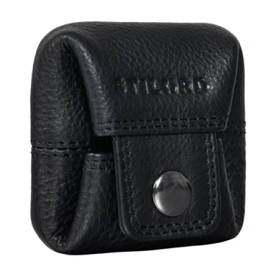 Afbeelding van STILORD &#039;Claron&#039; Munt Portemonnee Leer Kleine Vintage Beurs Leren voor Mannen Vrouwen Coin Wallet Muntenbuidel Echt Leer, Kleur:zwart