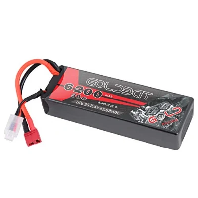 Afbeelding van GOLDBAT 6200 2S 50C lipo accu batterij hard case met Deans stekker voor RC Evader BX Auto Truggy vliegtuig UAV Drone FPV