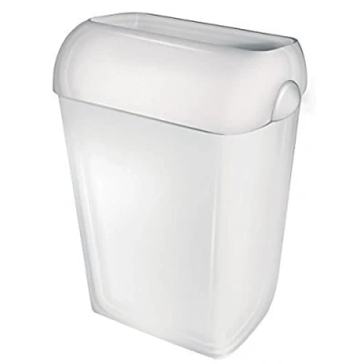 Afbeelding van PlastiQline afvalbak 43l met deksel PQA43 wit