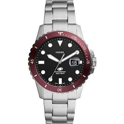 Afbeelding van Fossil heren Blue horloge FS6013 in de kleur Zilver