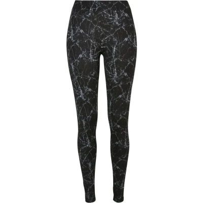 Afbeelding van Urban Classics SOFT AOP Legging, Dames, Maat: Small, Blackmarble