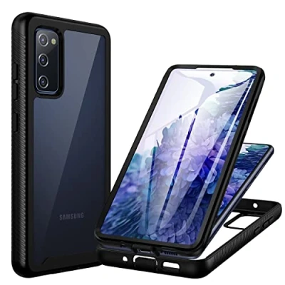 Afbeelding van CENHUFO Hoesje voor Samsung Galaxy S20 Fe 4G 5G, 360 graden Full Body schokbestendige beschermhoes slanke stijlvolle met ingebouwde Screen Protector Zwart