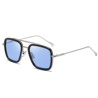 Afbeelding van BUGOLINI® Hercules Designer Zonnebril Voor Heren Gepolariseerd UV400 Silver Blue