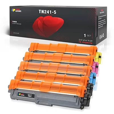 Afbeelding van Toner Experte TN241 TN245 Cartridge Vervanging voor Brother TN 241 245 Compatibel met HL 3140CW 3170CDW MFC 9130CW 9330CDW 9340CDW (5 Pack Zwart Cyaan Magenta Geel)