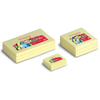 Afbeelding van Pergamy notes, ft 38 x 51 mm, pak van 12 blokken, geel memoblok