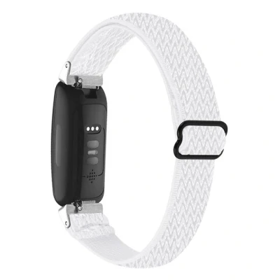 Afbeelding van Fitbit Inspire 3 Elastische solo loop nylon bandje Wit