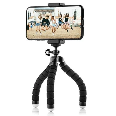 Afbeelding van MOJOGEAR Mini flexibel statief Octopus met mobiele telefoon houder voor iPhone, Android Phone en Go Pro
