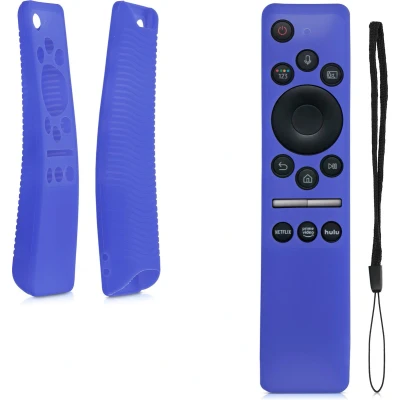 Afbeelding van kwmobile hoes geschikt voor Samsung BN59 01312A / 01312B Siliconen anti slip afstandsbediening in blauw