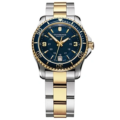 Afbeelding van Victorinox Maverick Small Zwitsers duikhorloge met analoge kwarts 241790, Goud/Zwart, armband