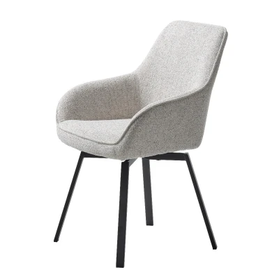 Afbeelding van Nordic Home Kaija armstoel wit Stof