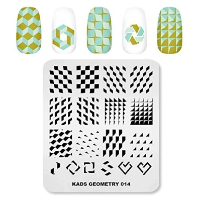 Afbeelding van KADS Nail Art Stempelen Plaat Template Geometrie Design Tool DIY Ontwerp Afbeelding (GE014)