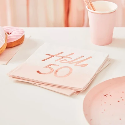 Afbeelding van Ginger Ray Mix It UP Servetten HELLO 50 (16 stuks)