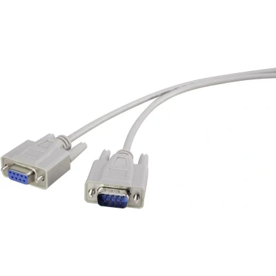 Afbeelding van Renkforce Verlengkabel Serieel [1x D sub stekker 9 polig 1x bus polig] 3.00 m Beige