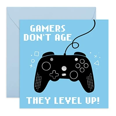 Afbeelding van CENTRAL 23 Leuke verjaardagskaarten voor Gamers &#039;Gamers Don&#039;t Age&#039; Broer Verjaardagskaart hem zoon Wordt geleverd met