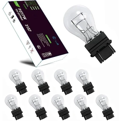 Afbeelding van LIGHTWORLD24 10 stuks W2.5x16q P27/7W gloeilampen autolamp stoplicht US Type 3157 27/7W wit 12V gloeilamp