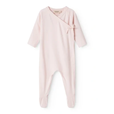 Afbeelding van MarMar COPENHAGEN Kids Rubetta babypak met overslag in biologische katoenblend de kleur Lichtroze, maat: 62