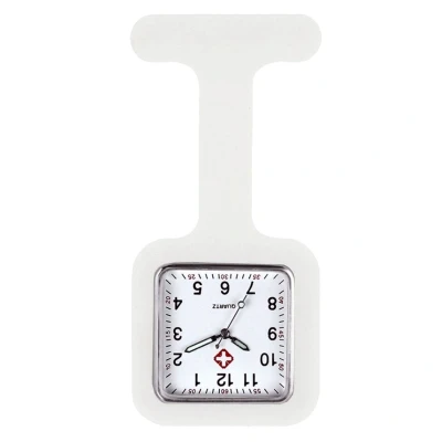 Afbeelding van Fako® Verpleegstershorloge Zusterhorloge Verpleegster Horloge Siliconen Vierkant Wit