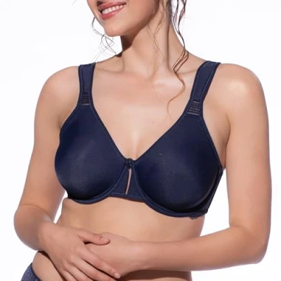 Afbeelding van Selene Lorea Cup Foam BH met beugels, Blauw (zwart), 90D