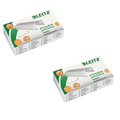 Afbeelding van Nietjes Leitz 5570 24/6, verzinkt, 2 verpakkingen van 1.000 stuks