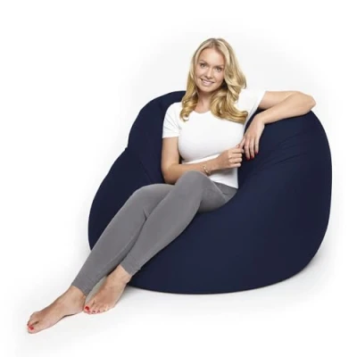 Afbeelding van Lumaland Zitzak Flexi Comfort Beanbag Verschillende maten 155 x 100 cm LARGE Donkerblauw
