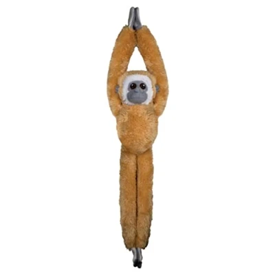Afbeelding van Ecobuddiez Tree Huggers Gibbon van Deluxebase. zachte Hangende Knuffel 55cm, gemaakt Gerecyclede Plastic Flessen. Milieuvriendelijke, knuffels en perfecte knuffelbare cadeaus voor kinderen.