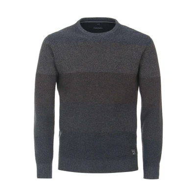 Afbeelding van Casa Moda Casual Regular Fit Trui ronde hals bruin, Motief