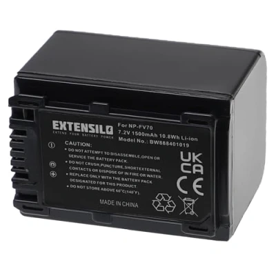Afbeelding van EXTENSILO Batterij compatibel met Sony DCR HC36E, HC38E, HC35E, HC37E camera (1500mAh, 7,2V, Li Ion)